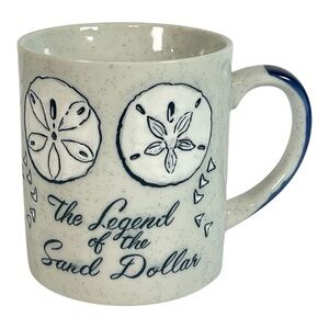 Vintage Legend of the Sand Dollar Coffee Mug Blue Nautical Beach